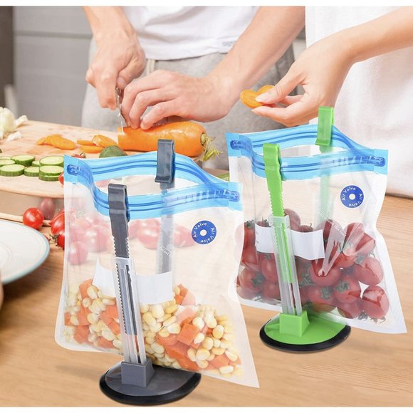 Baggy Rack Holder For Food Prep Bag/plastic Freezer Bag/Ziploc Bag Holder 6 Pack - Picture 6 of 7
